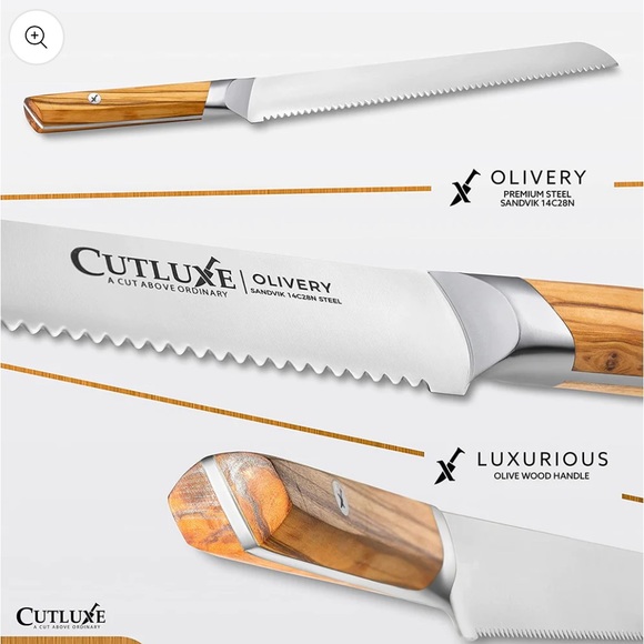 Cutluxe Bread Knife – 10" Serrated Edge Knife for Homemade Bread - Picture 2 of 8